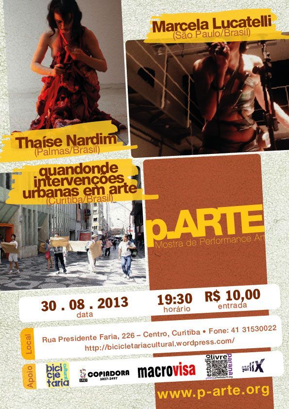 Cartaz da 12ª edição da p.ARTE | Agosto 2013