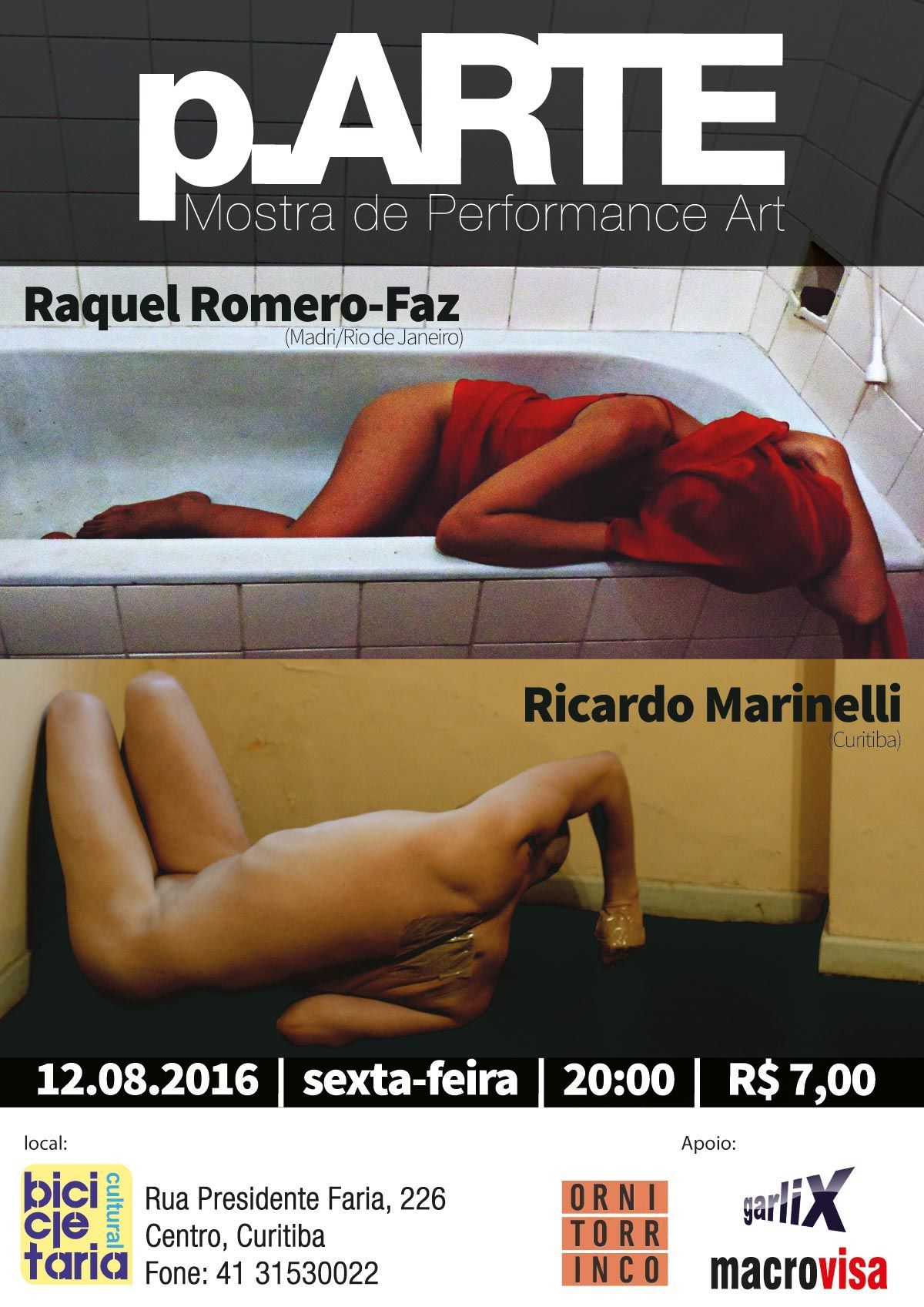 Cartaz da edição 32 da p.ARTE – Mostra de Performance Art